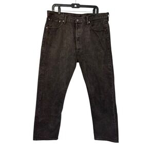Levi's 501 Mens Jeans‎ Dark Wash Straight Fit Button Fly Denim Size 38 x 32